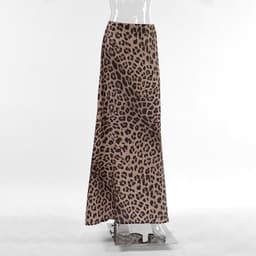 image-Leopard Print Dress Fashion Mermaid Skirt Womens Clothing