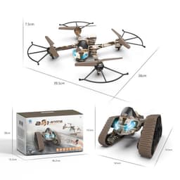image-Cross-Border New Product Drone, Tank And Plane Two-In-One Deformed 2.4G Four-Axis Aerial Camera