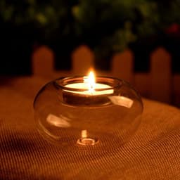 image-Heat Resistant Glass Candlestick For Birthday Party