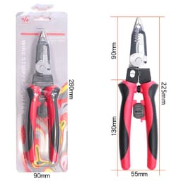 image-9-Inch Six-In-One Multifunctional Electrician's Pliers, Wire Stripper, Crimping Pliers