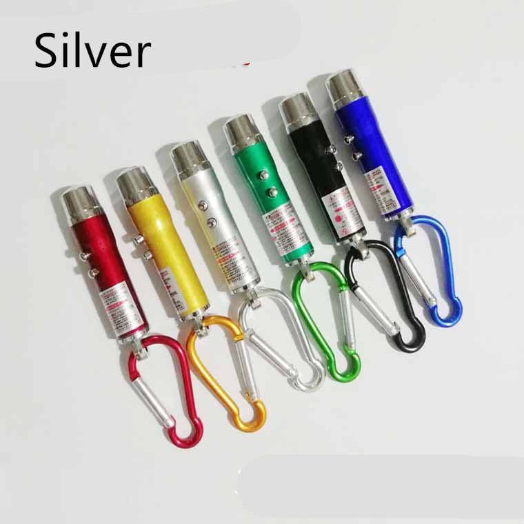 image-Aluminum Alloy Currency Detector Lighting Infrared Mini Three-In-One Uv Ultraviolet Flashlight Keychain Laser Light