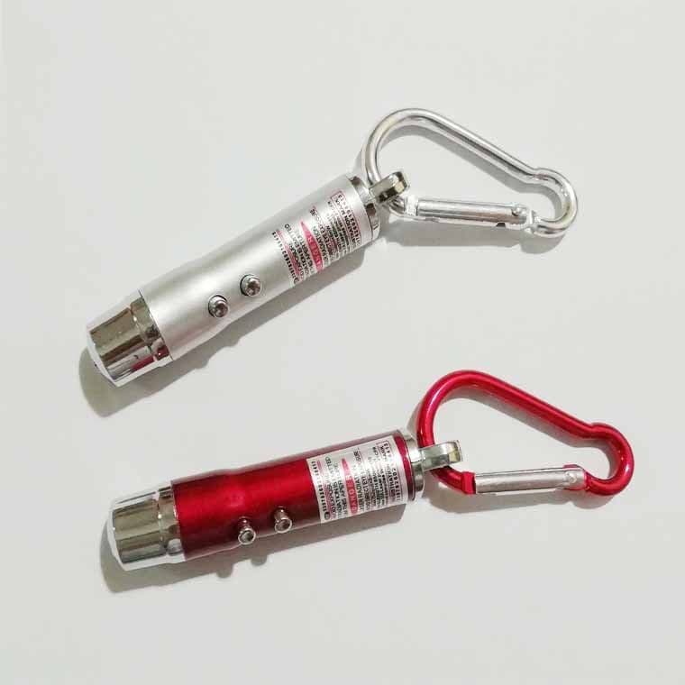 image-Aluminum Alloy Currency Detector Lighting Infrared Mini Three-In-One Uv Ultraviolet Flashlight Keychain Laser Light