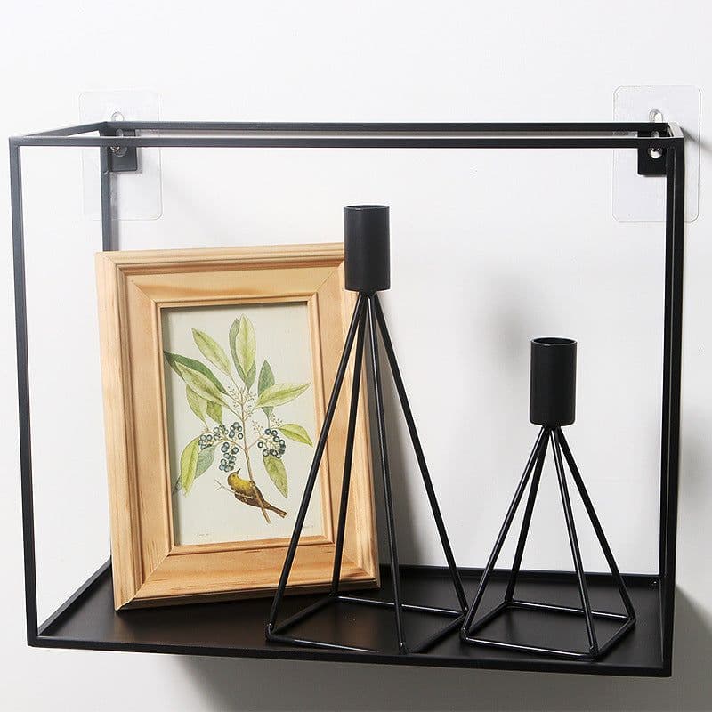 image-Candle Holder Candlelight Dinner Props Romantic Iron Art Household Simple Single Head Candle Holder Black Candle Holder