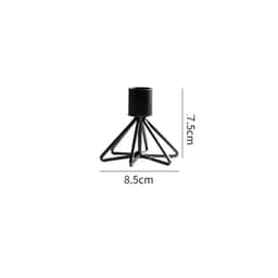 image-Candle Holder Candlelight Dinner Props Romantic Iron Art Household Simple Single Head Candle Holder Black Candle Holder