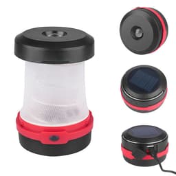 image-Solar Camping Light Outdoor Portable USB Charging Folding LED Camping Light Shrink Hanging Plastic