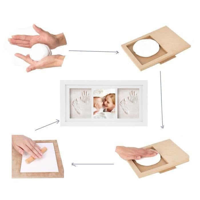 image-Baby Hand And Foot Print Hand And Foot Print Baby Hand And Foot Print Wooden Photo Frame