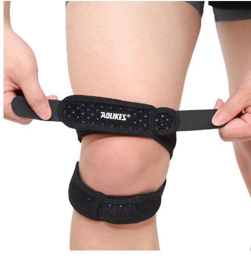 image-Sports Silicone Patella Belt Compression Protection Patella Running Mountaineering Breathable Basketball Knee Pads