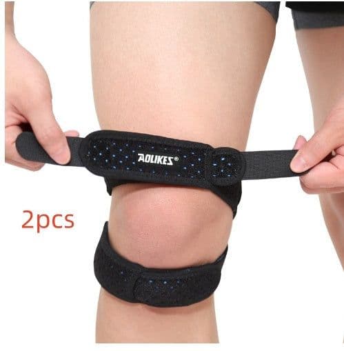 image-Sports Silicone Patella Belt Compression Protection Patella Running Mountaineering Breathable Basketball Knee Pads