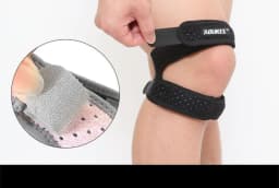 image-Sports Silicone Patella Belt Compression Protection Patella Running Mountaineering Breathable Basketball Knee Pads