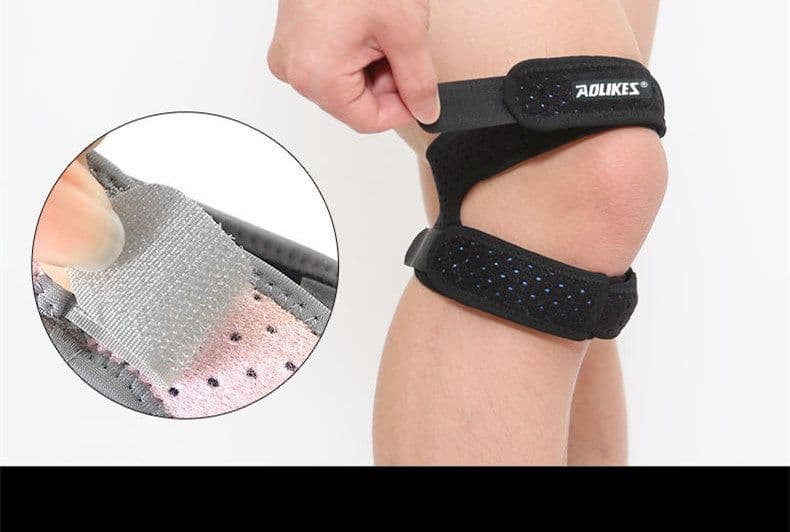 image-Sports Silicone Patella Belt Compression Protection Patella Running Mountaineering Breathable Basketball Knee Pads
