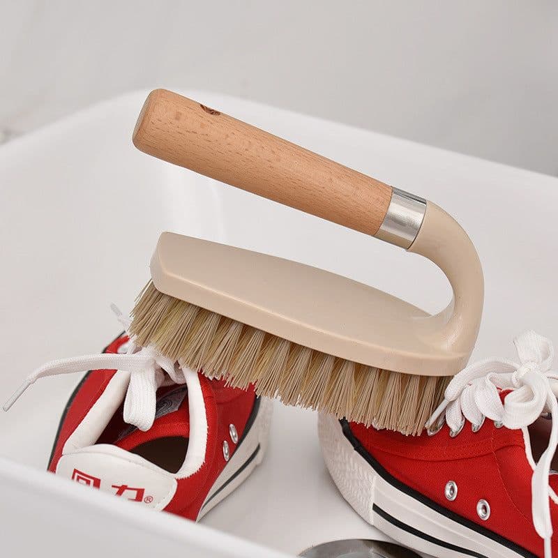 image-Wooden Laundry Brush, Shoes, Multi-Purpose Cleaning Brush, Bathroom Floor Brush