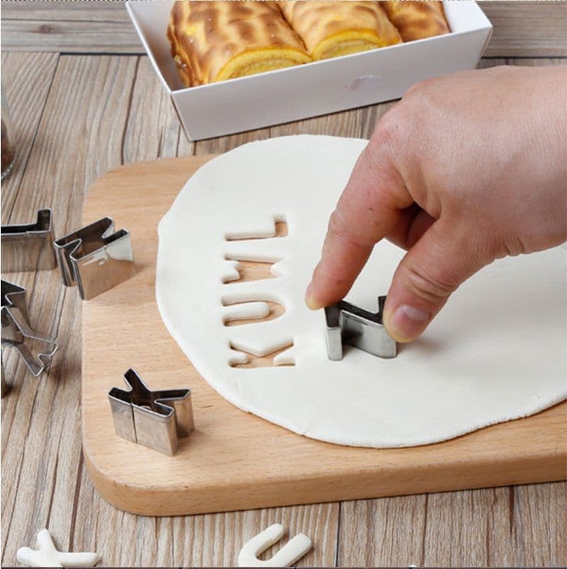 image-26 English Letters Stainless Steel Biscuit Mold Pineapple Mold Vegetable Cutting Cookie Mold Diy Baking Mold