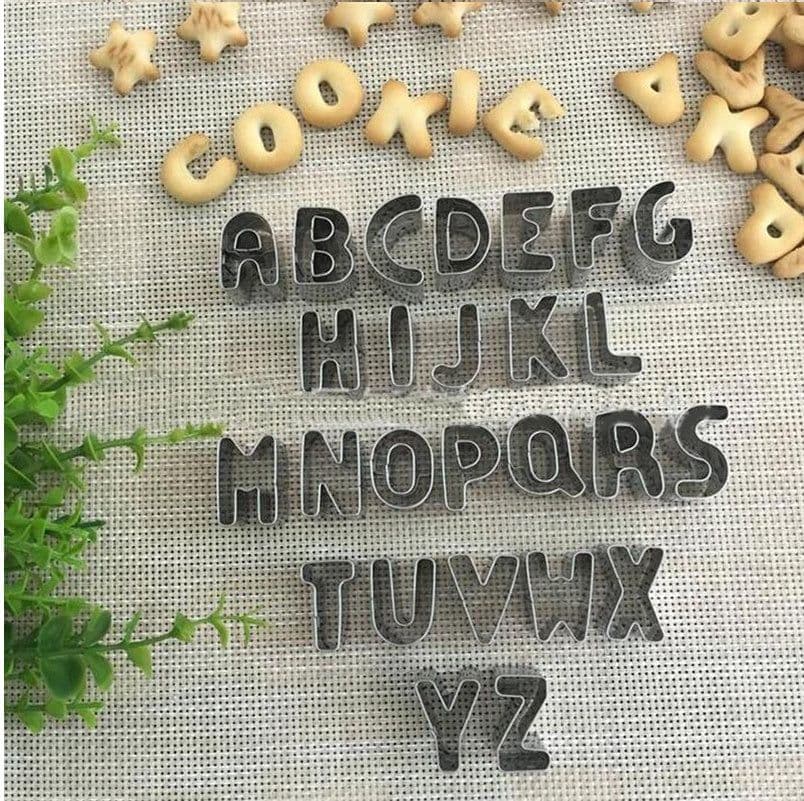 image-26 English Letters Stainless Steel Biscuit Mold Pineapple Mold Vegetable Cutting Cookie Mold Diy Baking Mold