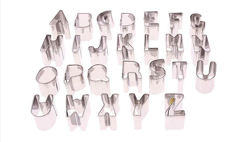 image-26 English Letters Stainless Steel Biscuit Mold Pineapple Mold Vegetable Cutting Cookie Mold Diy Baking Mold