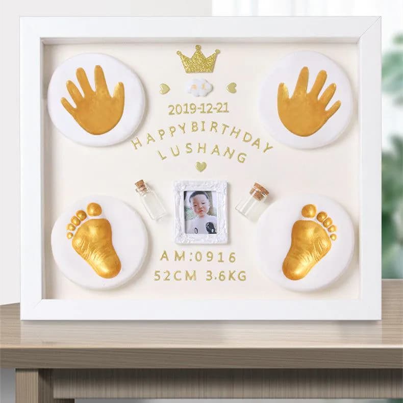image-Baby Hand And Foot, Children's Hand And Foot, Diy Anniversary Photo Frame