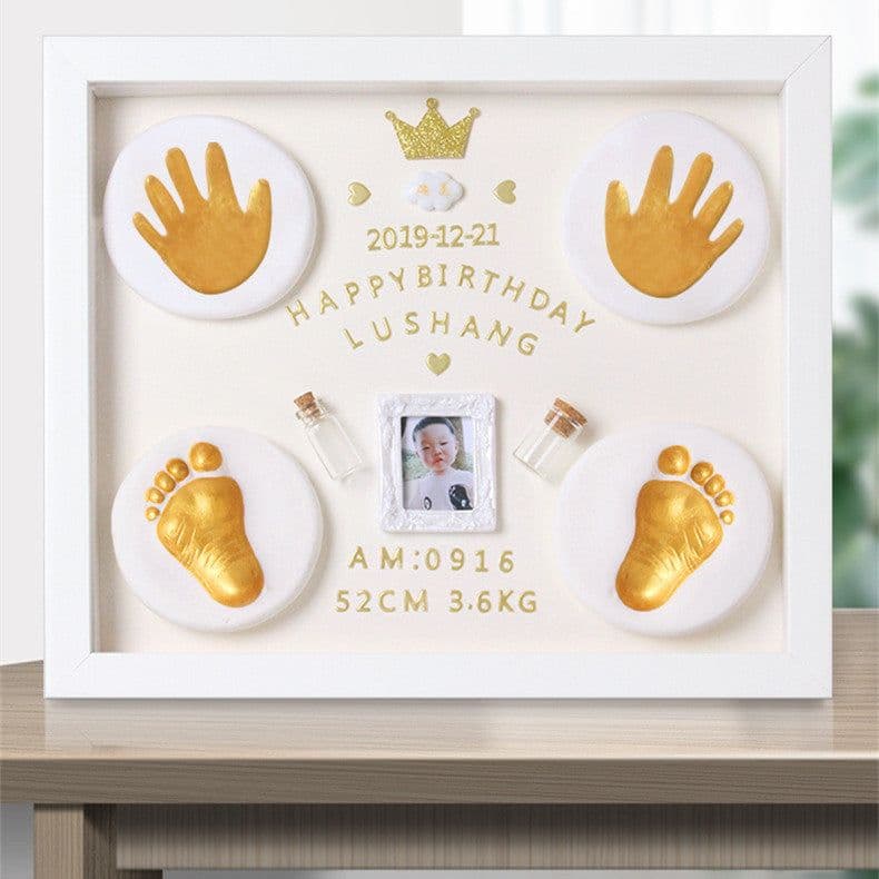 image-Baby Hand And Foot, Children's Hand And Foot, Diy Anniversary Photo Frame