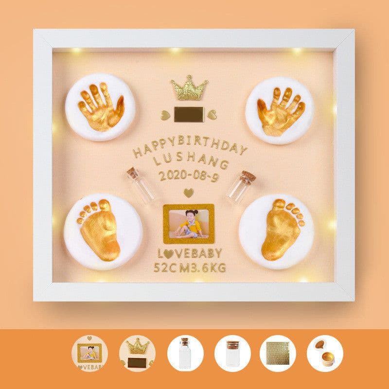 image-Baby Hand And Foot, Children's Hand And Foot, Diy Anniversary Photo Frame