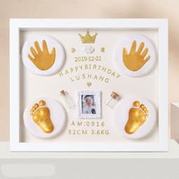 image-Baby Hand And Foot, Children's Hand And Foot, Diy Anniversary Photo Frame