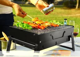 image-Barbecue Large Outdoor Barbecue Portable Charcoal Grill BBQ Barbecue Folding Barbecue Grill