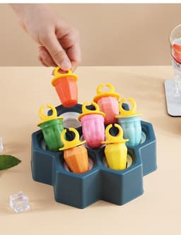 image-Plastic Soft Cartoon Anti-Dripping Ice Mold Easy To Take Homemade Ice Cube Mold