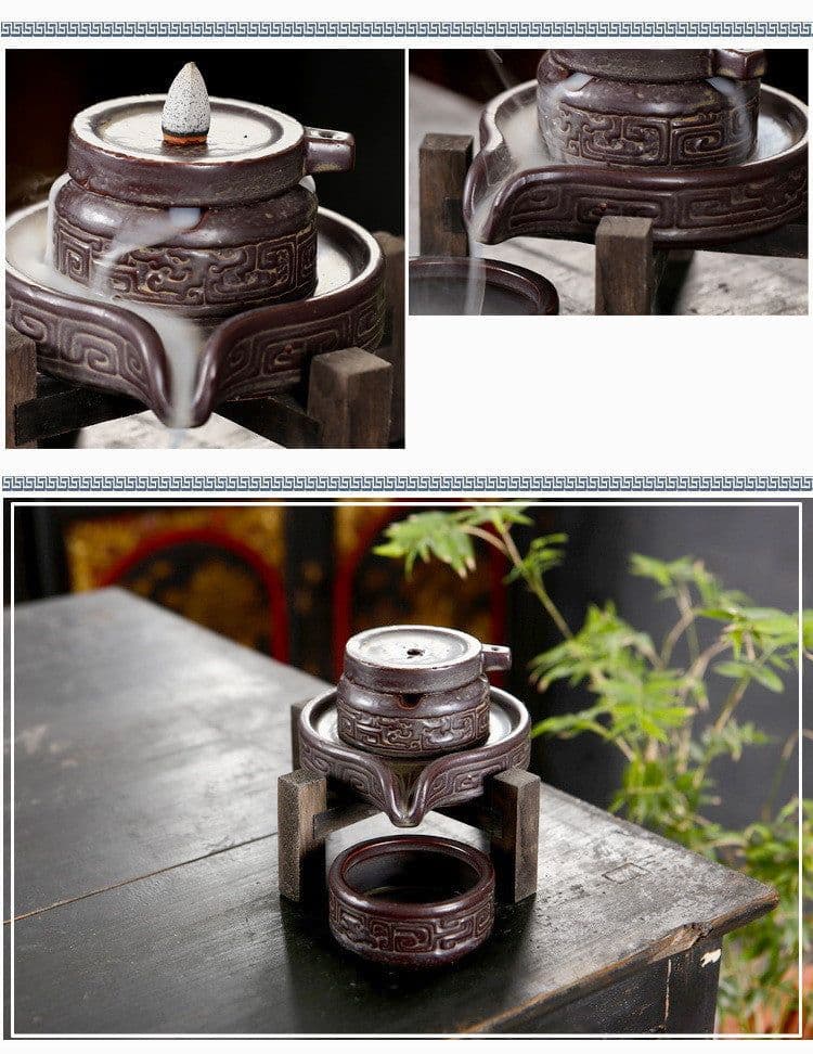 image-Japanese-style Ceramic Indoor View Of Smoke And Clouds Craft Ornaments