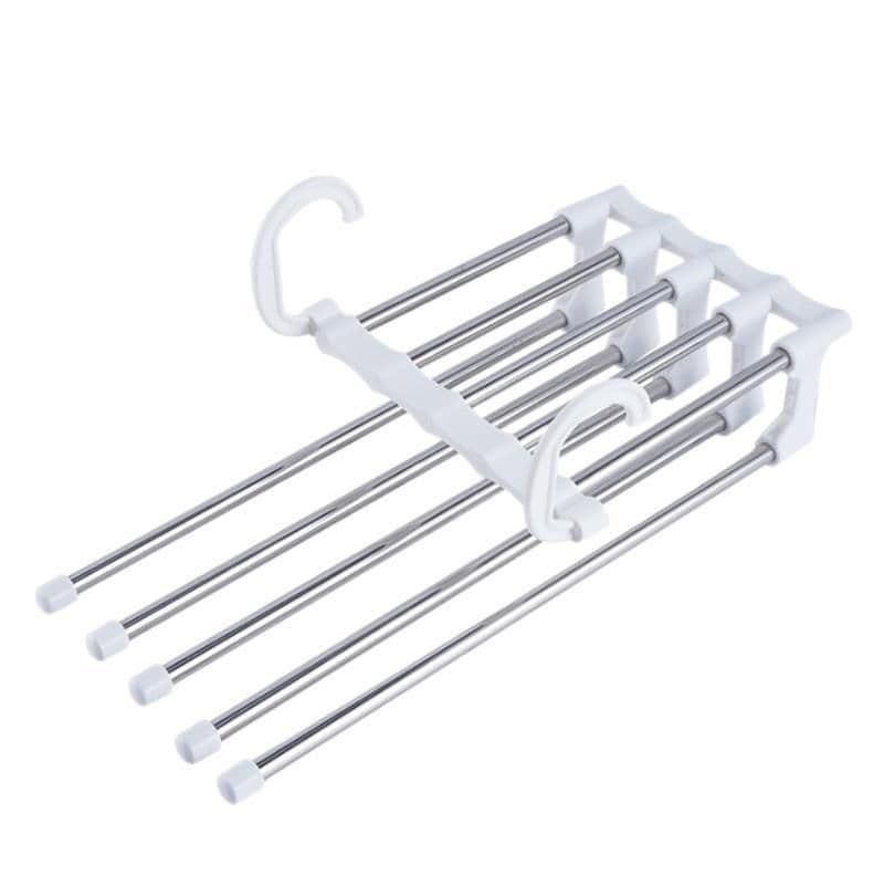 image-Household Multifunctional Stainless Steel Hanger, Two Hanging Pants Rack