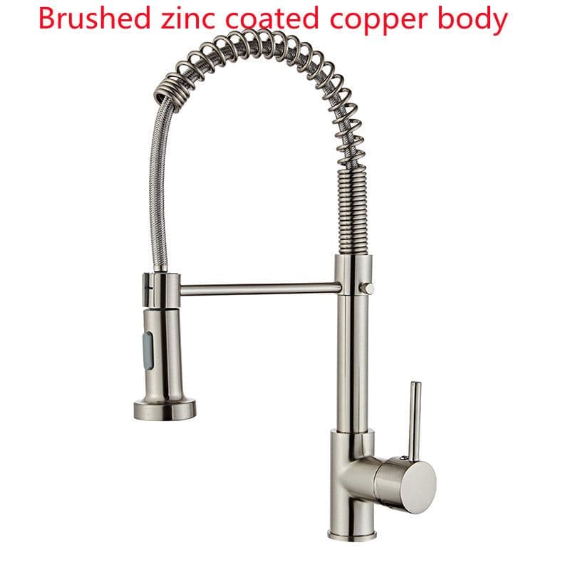 image-Matte Black Kitchen Faucet Deck Mounted Mixer Tap