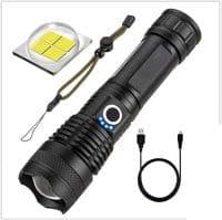 image-Strong Light Flashlight, Rechargeable, Zoom Power Display, Outdoor Super Bright And Portable
