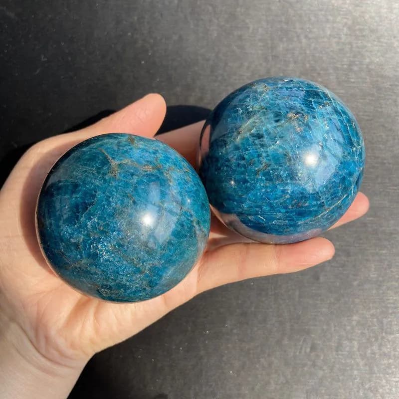 image-Natural Crystal Ball Blue Apatite Ball Blue Apatite Rough