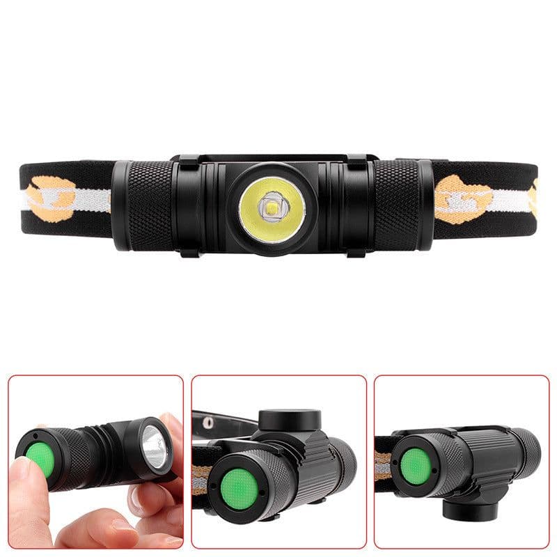 image-Rechargeable Aluminum Alloy Waterproof Flashlight Portable Fishing Headlight