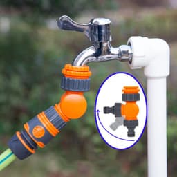 image-Plastic Anti-bending Garden Hose Faucet Adapter, Gardening Watering Garden Quick Water Gun Quick Connection
