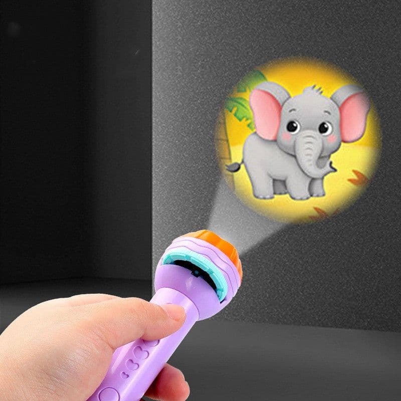 image-Cartoon Projection Flashlight 80 Patterns Creative Children Flashlight Toy Projector Baby Toys Bedtime Story Book