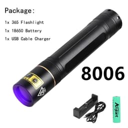 image-Y36 365nm 8006 365nm UV Fluorescent Agent Detection Woods Lamp Flashlight