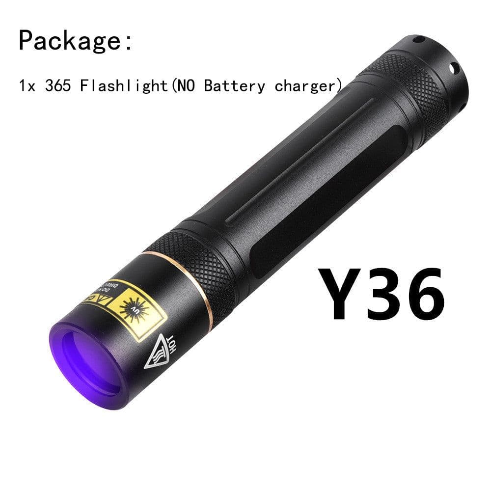 image-Y36 365nm 8006 365nm UV Fluorescent Agent Detection Woods Lamp Flashlight