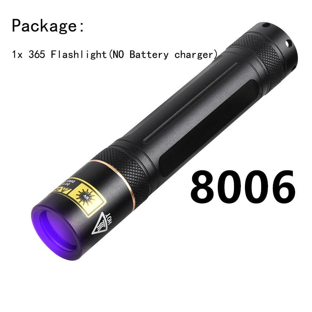 image-Y36 365nm 8006 365nm UV Fluorescent Agent Detection Woods Lamp Flashlight