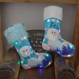 image-New Year Christmas Decor For Home Glowing Large Christmas Socks Gift Candy Bag With Lights Christmas Ornaments