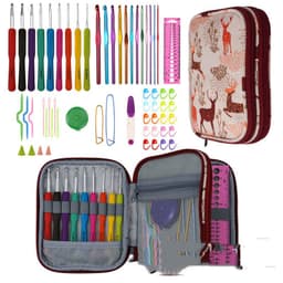 image-36 Styles Crochet Hook Set With Case Weaving Knitting Needles Set DIY Needle Arts Craft Sewing Tools Accessories For Women