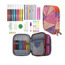 image-36 Styles Crochet Hook Set With Case Weaving Knitting Needles Set DIY Needle Arts Craft Sewing Tools Accessories For Women