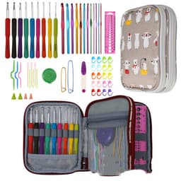 image-36 Styles Crochet Hook Set With Case Weaving Knitting Needles Set DIY Needle Arts Craft Sewing Tools Accessories For Women