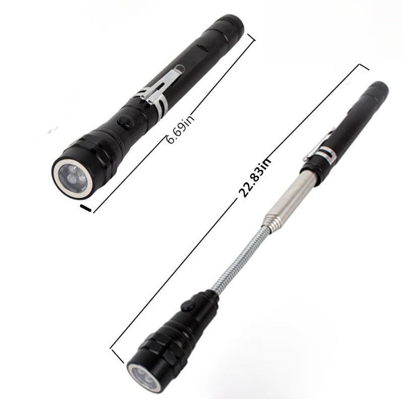 image-Flashlight Telescopic Rotating Aluminum Alloy LED Magnet To Pick Up Work Light