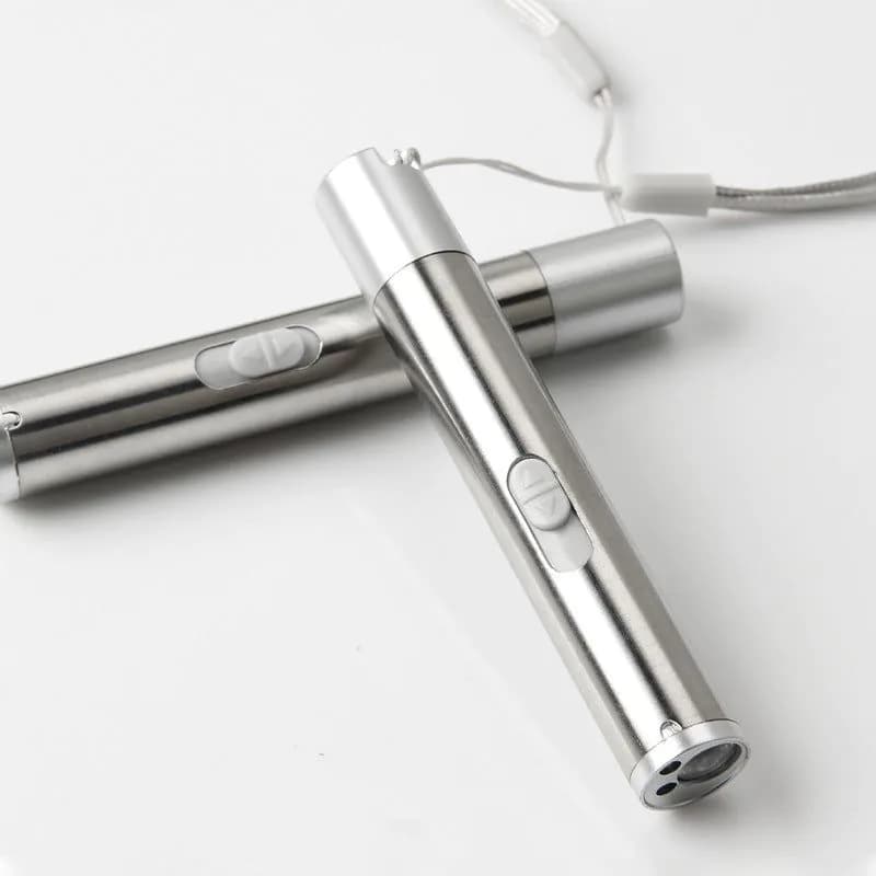image-USB Rechargeable Mini Flashlight Laser Pointer