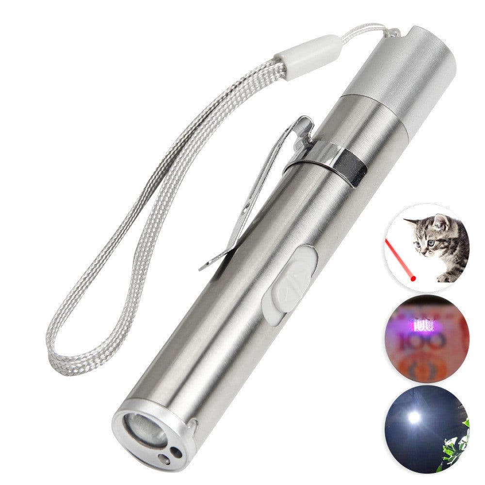 image-USB Rechargeable Mini Flashlight Laser Pointer