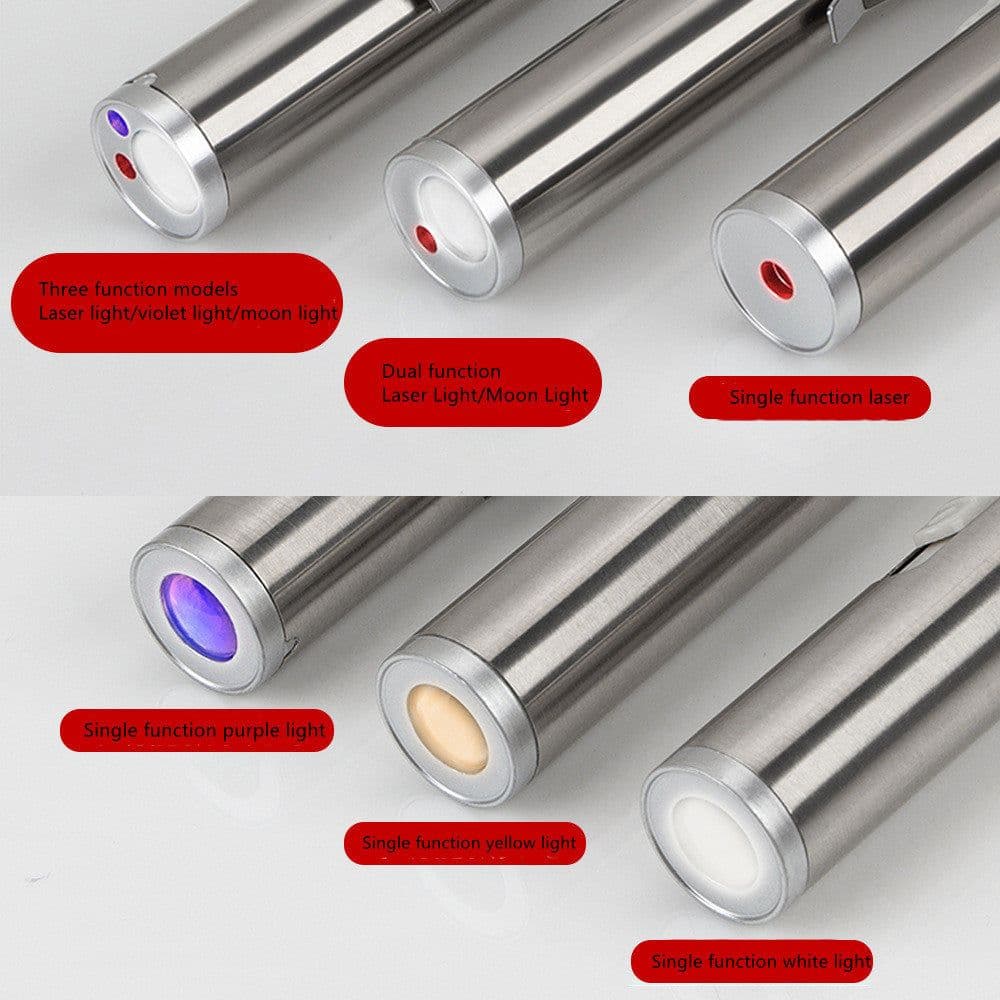 image-USB Rechargeable Mini Flashlight Laser Pointer