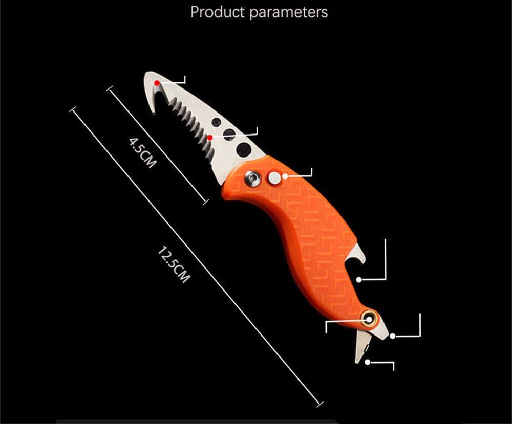 image-Multifunctional Outdoor Portable Emergency Survival Tool Folding Knife