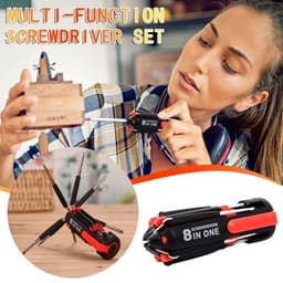 image-Car Supplies 8 In 1 Screwdriver With LED Flashlight Car Portable Multifunctional Outdoor Tools