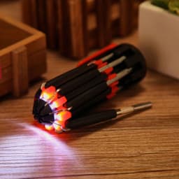 image-Car Supplies 8 In 1 Screwdriver With LED Flashlight Car Portable Multifunctional Outdoor Tools