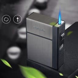 image-Cigarette Case Inflatable Windproof Lighter Portable Direct Flush