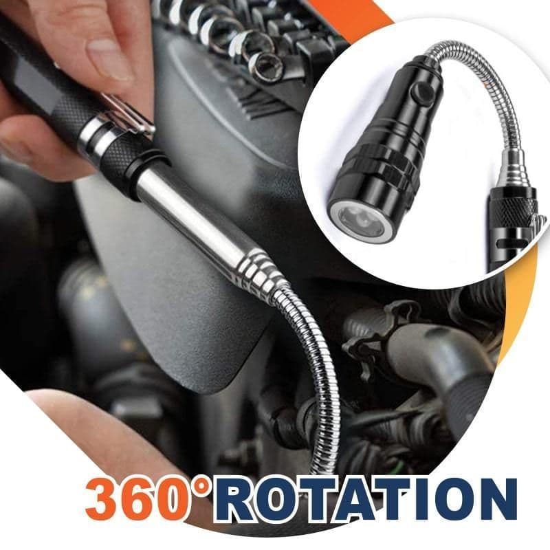 image-Aluminum Alloy Telescopic Rotating Hose Flashlight