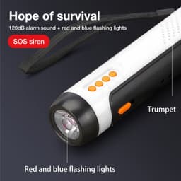image-Outdoor Travel Emergency FM Rechargeable Alarm Flashlight