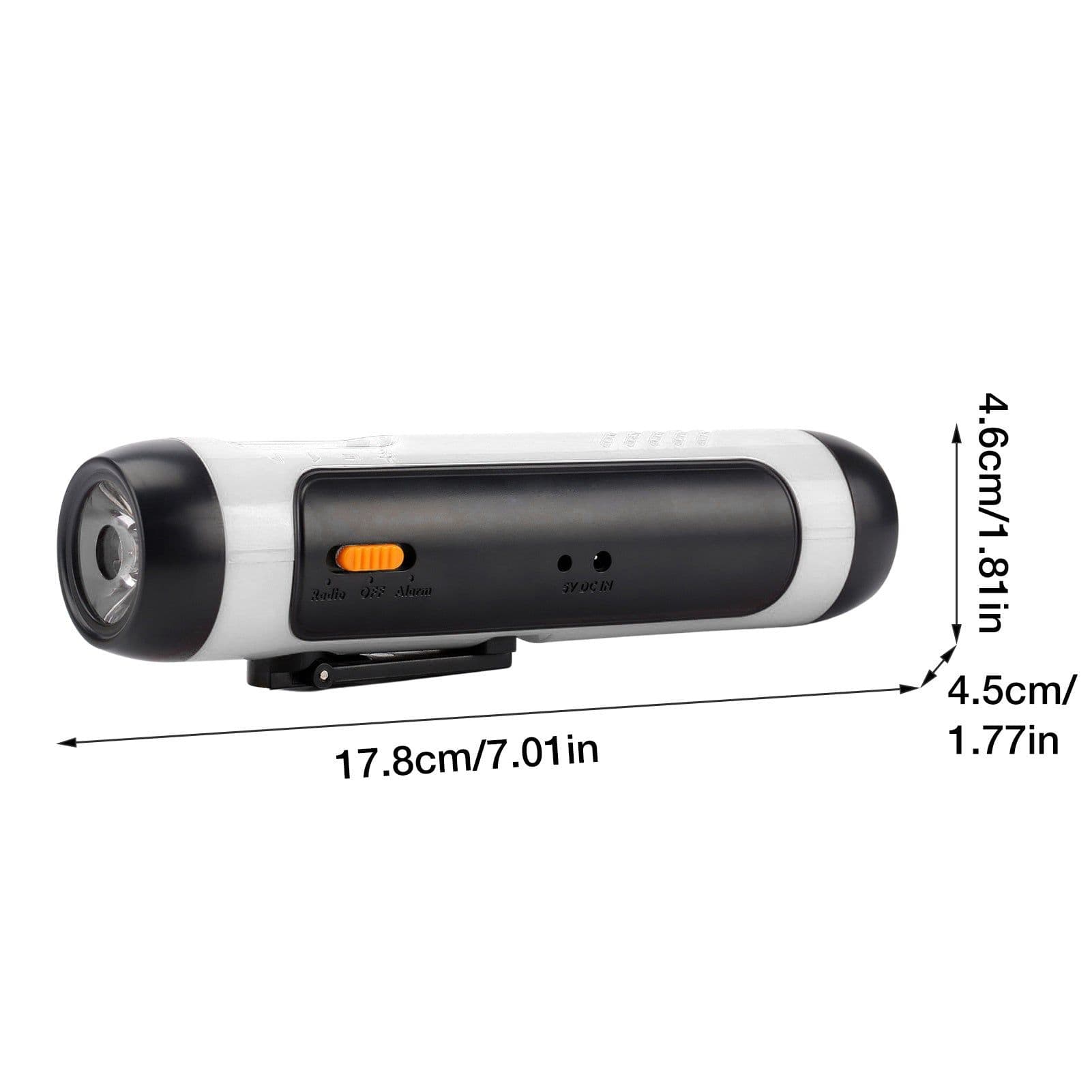 image-Outdoor Travel Emergency FM Rechargeable Alarm Flashlight